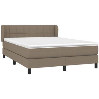 vidaXL Vidaxl - Cama Box Spring Con Colch&oacute;n Tela Gris Taupe 140x190 Cm