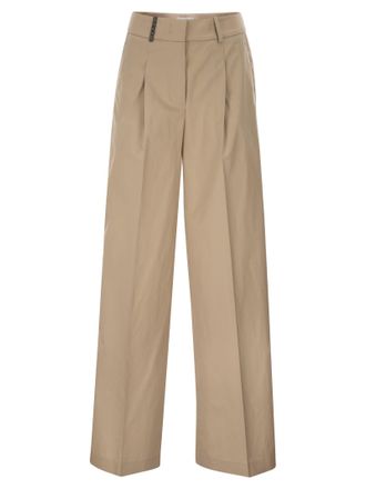 PESERICO Ma&szlig;geschneiderte Peserico-Hose aus Stretch-Baumwolle mit Falten