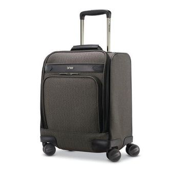 Hartmann Herringbone Deluxe 16 Underseat Carry On Spinner Luggage in Black Herringbone at Nordstrom