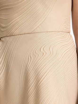 Gemy Maalouf one-shoulder 3D flowers gown - Neutrals