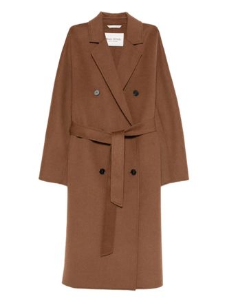 Marc O'Polo double-breasted belted coat - Brown