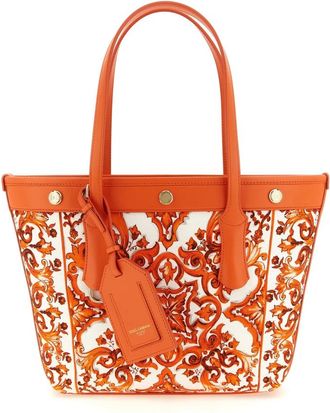 Dolce & Gabbana Atene Shopper - Dames - Shoppers - Oranje - ONE Size - Katoen - Tassen