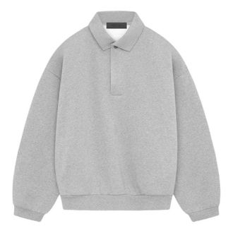 Fear of God SS24 Long Sleeve Polo Shirt Light Heather Grey 192SP244396F