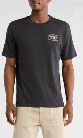 Volcom Stone Buckle Cotton Graphic T-Shirt in Washed Black Heather at Nordstrom Rack, Size Medium