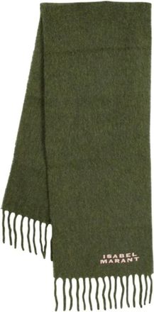 Isabel Marant Accessoires, Dames, Groen, ONE Size, Wol, Firny Scarf