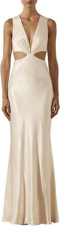 Shona Joy La Lune Plunged Cut Out Maxi Dress