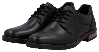 Rieker Schn&uuml;rschuh RIEKER, Herren, Gr. 40, schwarz, Leder, Schuhe Schn&uuml;rschuh, mit dezentem Logoschriftzug, Freizeitschuh, Halbschuh, Schn&uuml;rschuh