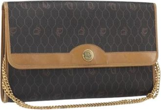 Dior Pre-owned Vintage Shoulder Bag - Dames - Vintage Clutch - Bruin - ONE Size - Leer - Vintage