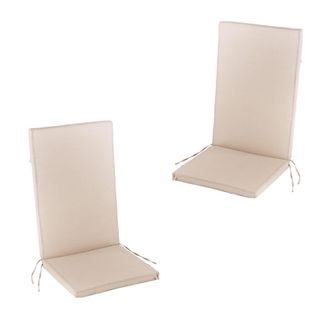 ED&Egrave;N JARD&Iacute; Pack de 2 cojines textilene para sillas de exterior reclinables arena