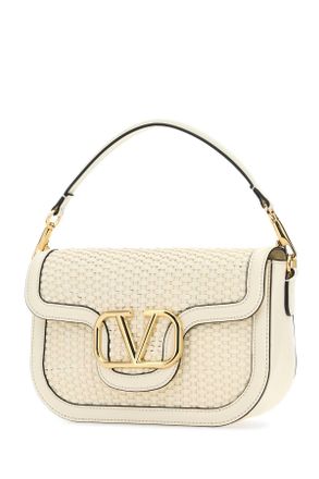 Valentino Garavani Womens Ivory Leather Alltime Shoulder Bag Borse A Mano