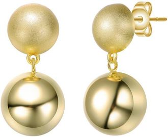 Rachel Glauber 14K Plated Ball Earrings