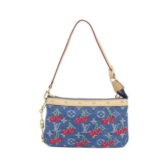 Louis Vuitton Blue Denim Canvas Pochette Pouch (Pre-Owned)