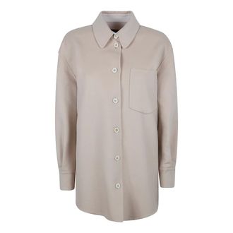 Fabiana Filippi Shirts, female, Beige, Size: 2XS Long shirt in double wool