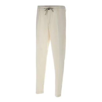 Eleventy Slim-fit Trousers, male, White, Size: W34 Slim-fit Trousers
