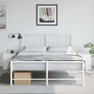 vidaXL Mesitas De Noche 2 Unidades Acero Blanco 34,5x39x44 Cm Vidaxl