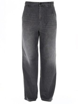 Maison Margiela Faded Black Subtle Whiskering Denim Jeans