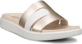 Ecco Flowt Oasis Slide Sandal in White/Pure White Gold at Nordstrom Rack, Size 10-10.5Us / 41Eu