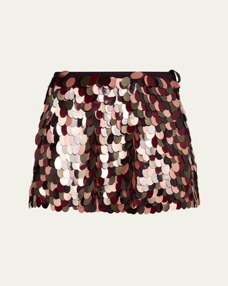 Dries Van Noten Gabrina Sequined Mini Wrap Skirt