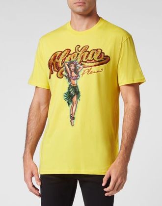 Philipp Plein T-Shirt Round Neck Ss Hawaii Men in Yellow at Nordstrom, Size Xxx-Large
