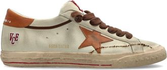 Golden Goose Super-Star With List Destroyed Sneakers - Heren - Sneakers - Beige - 45 EU - Leer - Schoenen