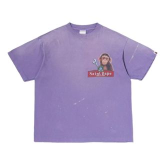 A Bathing Ape x Saint Mxxxxxx T-Shirt Purple 0ZXTEM905091RPPX