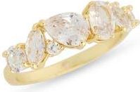 Covet CZ Cluster Ring in Gold at Nordstrom Rack, Size 8