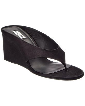 Alaia Ala&iuml;a Satin Wedge Sandal