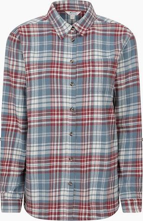 Mountain Warehouse Womens Mountain Warehouse Womens/Ladies Balsam Brushed Flannel Longline Shirt - Blue - Size: 18