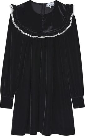 Ganni Abito con ruches - Nero