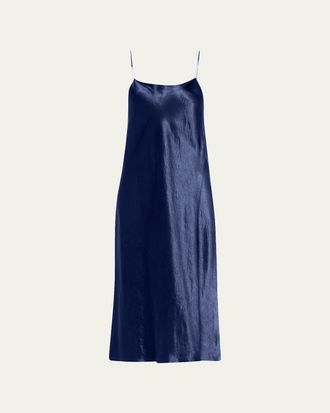 Vince Satin Midi Slip Dress