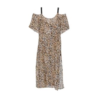 Moschino Jurk met Koude Schouders - Dames - Casual kleedjes - Veelkleurig - S - Kleedjes