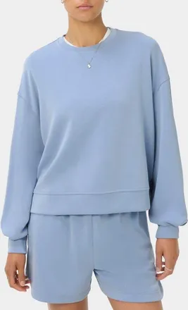 Sweaty Betty Sand Wash Cloud Sweatshirt in Laguna Blue at Nordstrom, Size X-Small