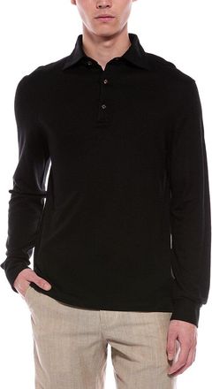 Isaia The Evening Wool Polo Shirt