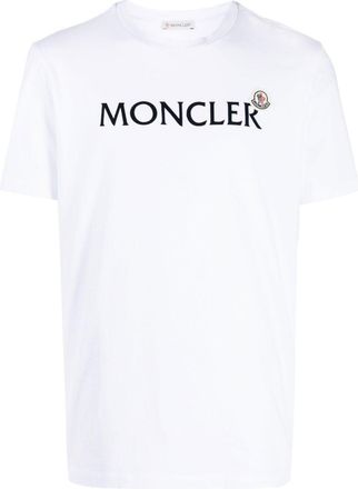 Moncler logo-print t-shirt - men - Cotton - L - White