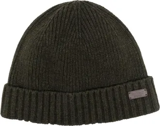 Barbour Dark Green Knitted Beanie Cap