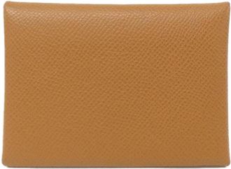 Herm&egrave;s Gold Brown Epsom Leather Coin Purse/Coin Case (Pre-Owned)