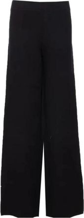 Max Mara Marzia Wijde Pijpen Broek - Dames - Wijde Broeken - Zwart - S - Broeken