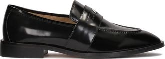 Kazar Zwarte instap leren halfhoge schoenen - Dames - Loafers - Zwart - 37 EU - Leer - Schoenen