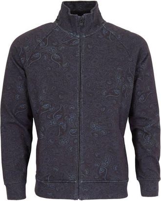 Lords of Harlech Neville Brushed Interlock Full-zip Jacket in Montgat Paisley Black at Nordstrom, Size Xx-Large