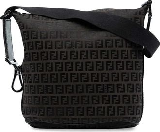 Fendi Borsa a spalla in tela con motivo Zucchino 2000-2010 - Marrone