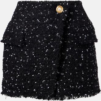 Balmain Minigonna in tweed a pois