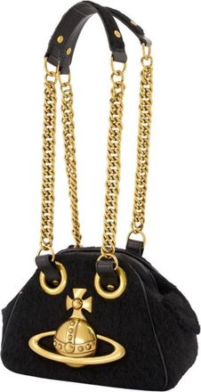 Vivienne Westwood Womens Archive Chain Purse - Vivienne Westwood Synthetic Black Bags Handbags-Purses