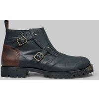 Ziggy Chen Brass Tip Buckle Boots With Spats