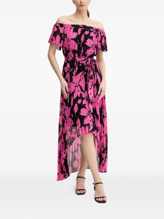 Joseph Ribkoff off-shoulder floral dress - women - Polyester - 36 - Pink