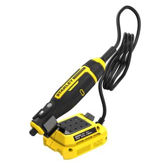 Stanley Mini-herramienta V20 Li-ion 18v, Velocidad Variable 6.700 - 34.000 Rpm, Pinza Universal De 3.2mm, Longitud Cable 120cm. Sin Bater&iacute;a/cargador (1/1)