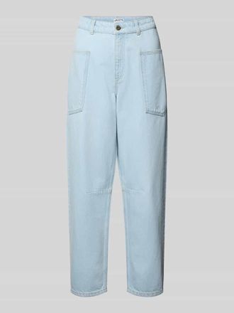 Jake*s Casual Barrel Fit Jeans mit aufgesetzten Taschen in Hellblau, Gr&ouml;&szlig;e 34