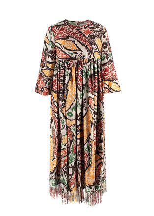 Dior Silk Patterned Maxi Dress Size S