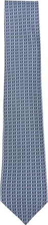 Ferragamo Cravatta in seta a fantasia - Blu