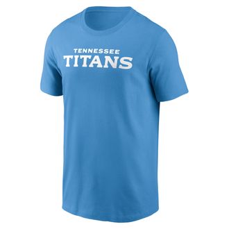 Nike Tennessee Titans Primetime Wordmark Essential Nike Mens NFL T-Shirt in Blue | N1994AI9V-NNM