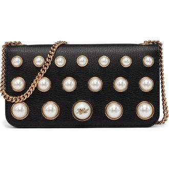 Karl Lagerfeld Kosette Shoulder Bag in Black/Gold at Nordstrom Rack